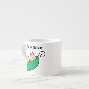 Twins Mum- Peas in a Pod Gifts Espresso Cup