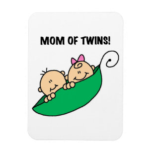Twins Mum- Peas in a Pod Gifts Magnet