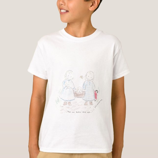 Twins on a picnic T-Shirt (Front)