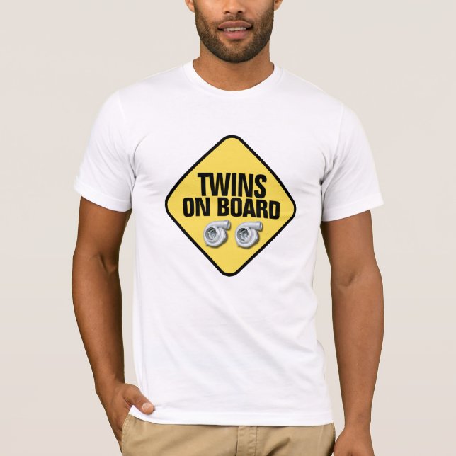 Twins on Board T-Shirt (Front)