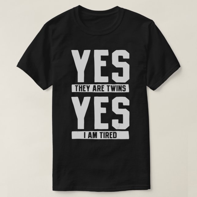 Twins Parent Mum Dad  T-Shirt (Design Front)