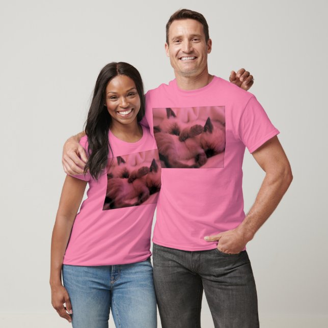 Twins Pet Cat Cute Siamese Kitten T-Shirt (Unisex)