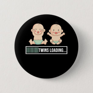 Twins Pregnancy Announcement 6 Cm Round Badge