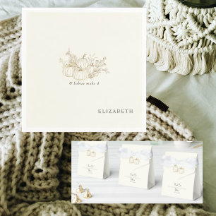 Twins Pumpkins Cream Baby Shower Favour Box