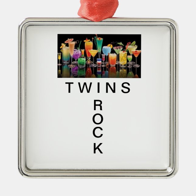 "TWINS ROCK" CHRISTMAS ORNAMENT (Front)