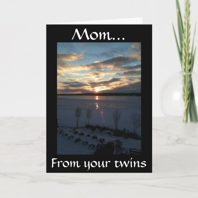 TWINS SEND DOUBLE THE LOVE ON MOM'S BIRTHDAY CARD (Front)