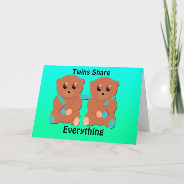 Twins Share Everything Card (Front)