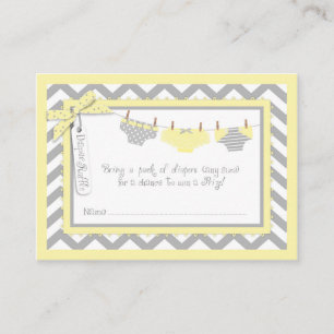 Twins Tie Tutu Diaper Raffle Ticket Enclosure Card