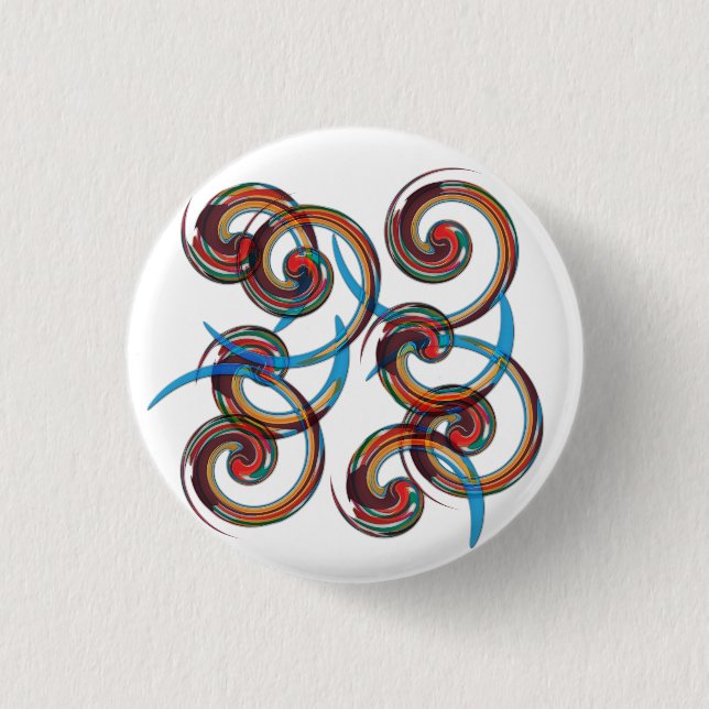 Twirl 3 Cm Round Badge (Front)