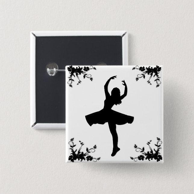 Twirl Dancer 15 Cm Square Badge (Front & Back)