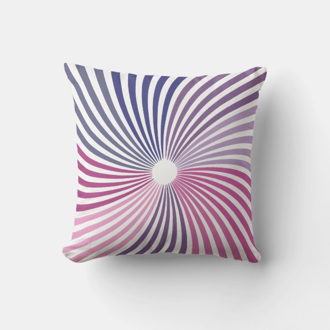 Twirl Geometrical Abstract Pink Purple  Cushion (Front)
