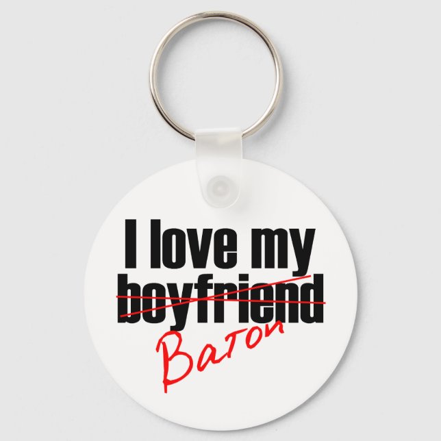 Twirl: I love my Baton Key Ring (Front)