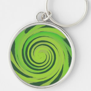 Twirl Me Green Pattern Key Ring