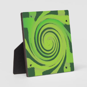Twirl Me Green Pattern Plaque
