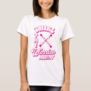 Twirl The Worries Away Baton Twirler Gymnastic T-Shirt