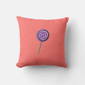 Twirled purple lollipop with pink cushion