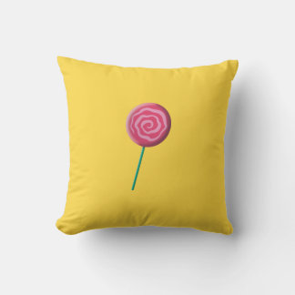 Twirled red lollipop with pink cushion