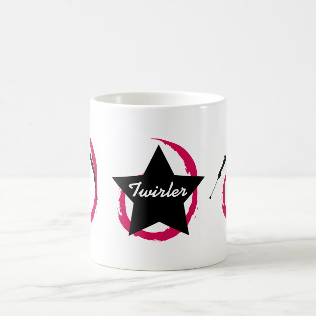 TWIRLER SWIRL PINK/BLACK COFFEE MUG (Center)
