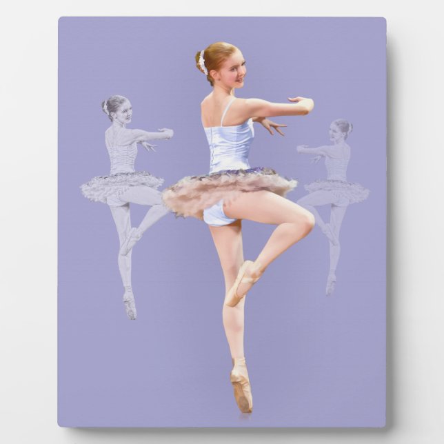 Twirling Ballerina in Triplicate Plaque (Front)
