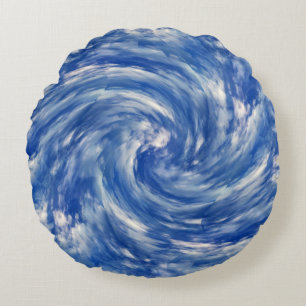 Twirling clouds...... round cushion