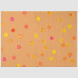 Twirly Polka Dot Orange Tissue Paper