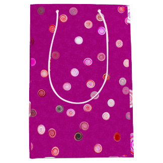 Twirly Polka Dot Pink Gift Bag