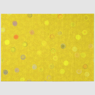 Twirly Polka Dot Yellow Tissue Paper