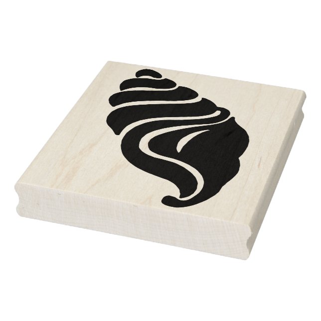 Twirly Seashell Rubber Art Stamp (Stamp)