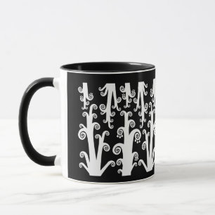 Twirly Stalks - Black and White Mug