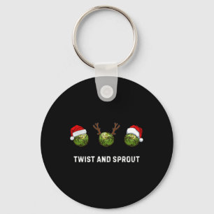 Twist And Sprout Christmas Dad Gift Brussel Sprout Key Ring