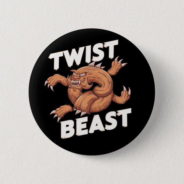 TWIST BEAST 6 CM ROUND BADGE (Front)