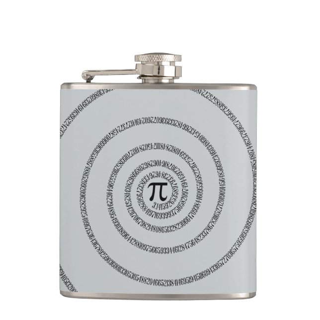 Twist for Pi Click Customise to Change Grey Colour Hip Flask (Front)