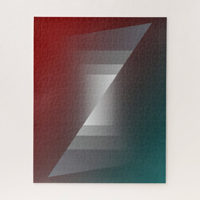 Twist of grey on teal burgundy jigsaw puzzle (Vertical)