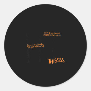 Twist the bones black cat halloween costume gift classic round sticker