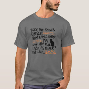 Twist The Bones Black Cat Halloween Costume Gift T-Shirt
