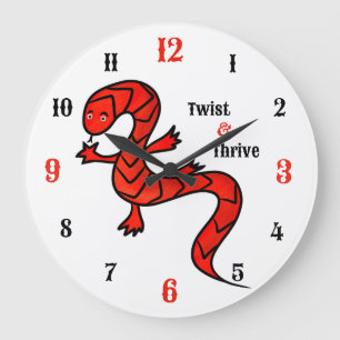 Twist & Thrive Red Lizard Wall Clock