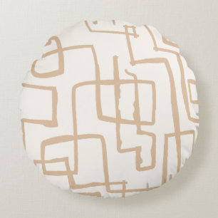 Twist & Turn Neutral Pastel  Round Cushion