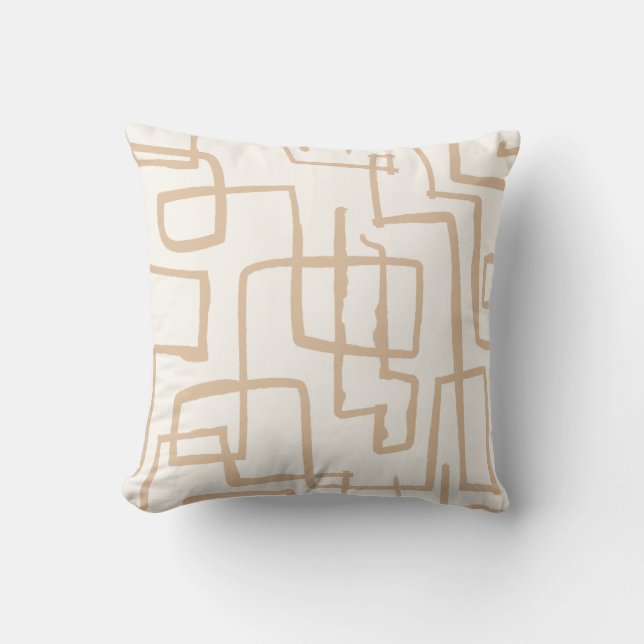 Twist & Turn Neutral Pastel Throw Pillow (Front)