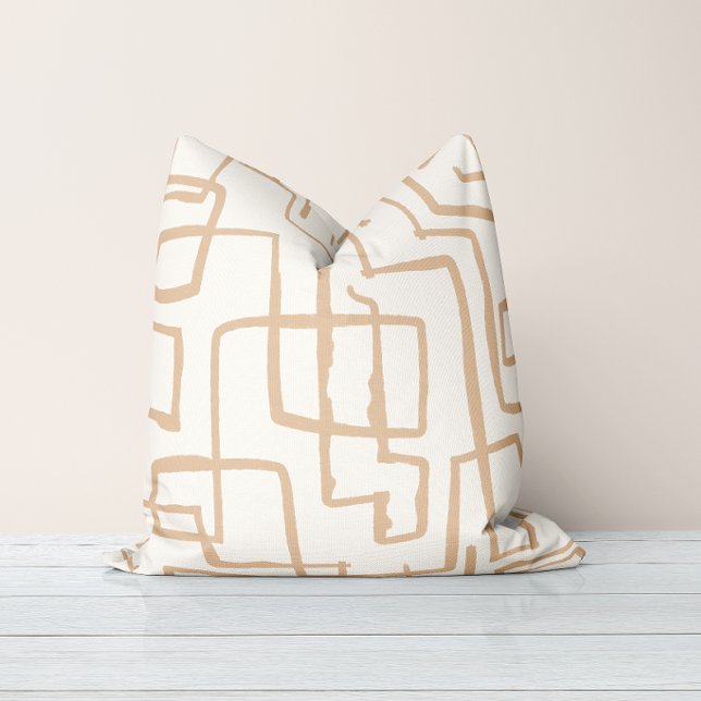 Twist & Turn Neutral Pastel Throw Pillow (Creator Uploaded)