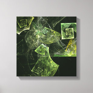 Twisted Balance Abstract Art Black and White Canvas Print