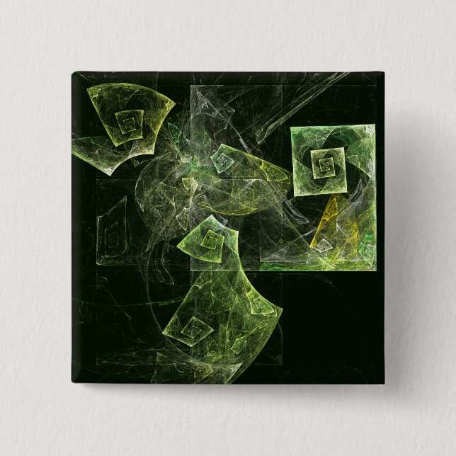 Twisted Balance Abstract Art Button (square) (Front)