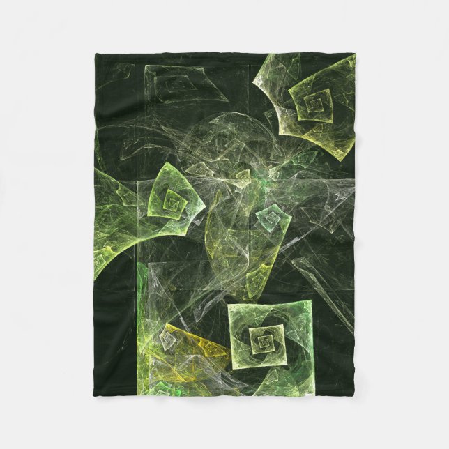 Twisted Balance Abstract Art Fleece Blanket (Front)