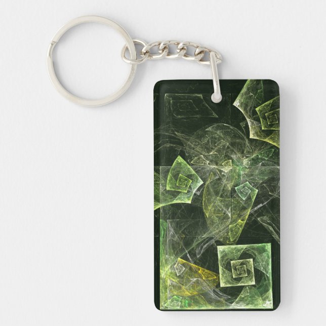 Twisted Balance Abstract Art Key Ring (Front)