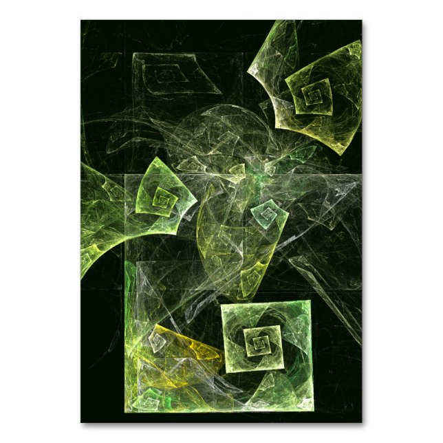 Twisted Balance Abstract Art Table Card (Front)