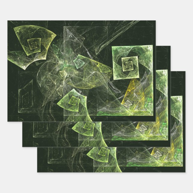 Twisted Balance Abstract Art Wrapping Paper Sheet (Set)
