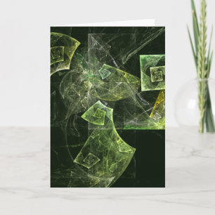 Twisted Balance Fractal Geometry Light Abstract Card