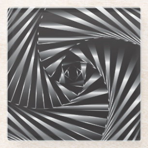 Twisted – Black Steel Glass Coaster