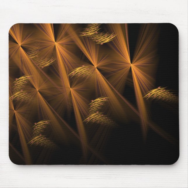 Twisted Bronze Twine Over Black Artwork Mouse Pad (Front)