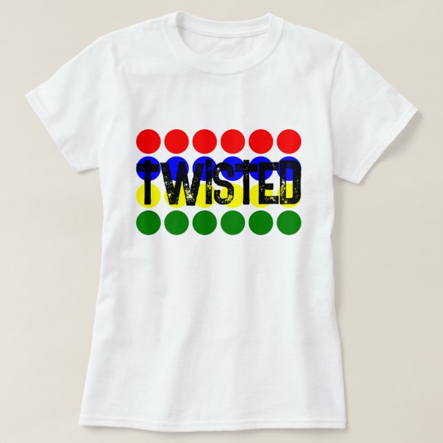 Twisted Colourful Classic Vintage Gaming Fashion   T-Shirt (Design Front)