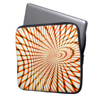 Twisted crossed orange lines forming sunken circle